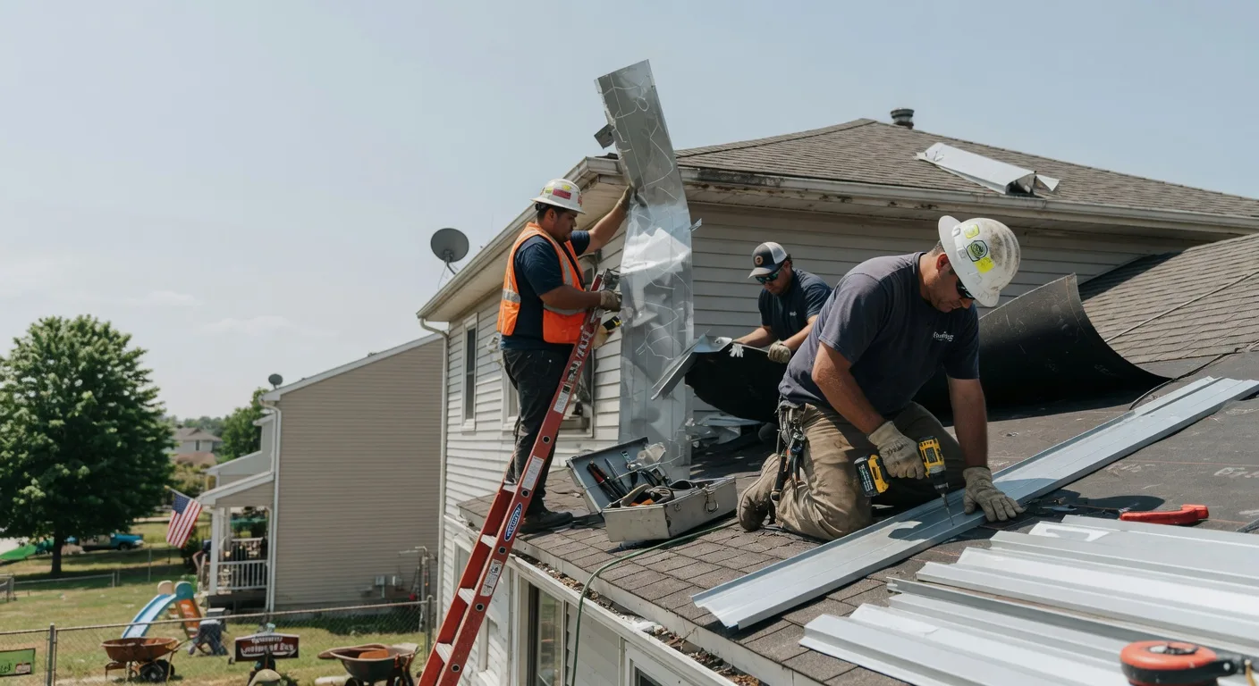 Storm Damage Metal Roof Repair in Hollister, OK